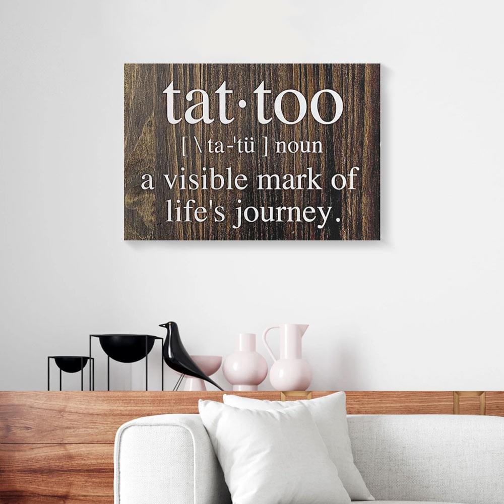 Canvas Wall Art Tattoos A Visible Mark Of Life’S Journey Wooden Wall Art Canvas Home Decor Canvas