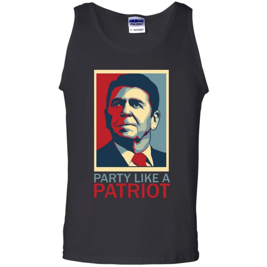 Party Like A Patriot Reagan 4th of July – gift USA – Men/Women tank top – TEEEVER