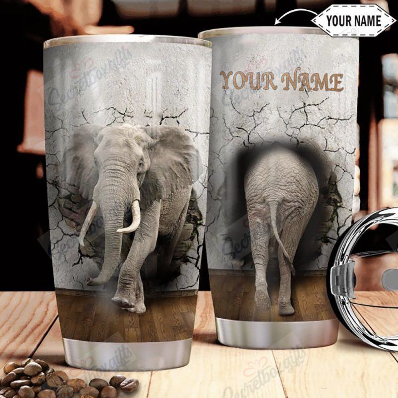 Personalized Elephant Xa0202254Cl Stainless Steel Tumbler Travel Customize Name, Text, Number, Image