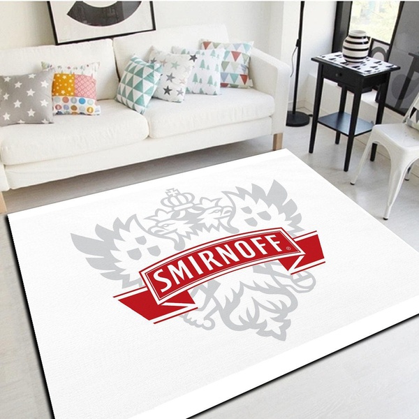 Smirnoff vodka Logo Area Rug, Living Room Bedroom Carpet, Floor Mat