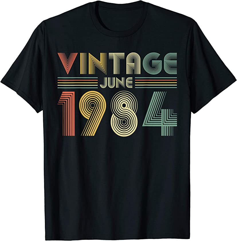 35th Birthday Gift Vintage June 1984 Fifty Years Old T-Shirt