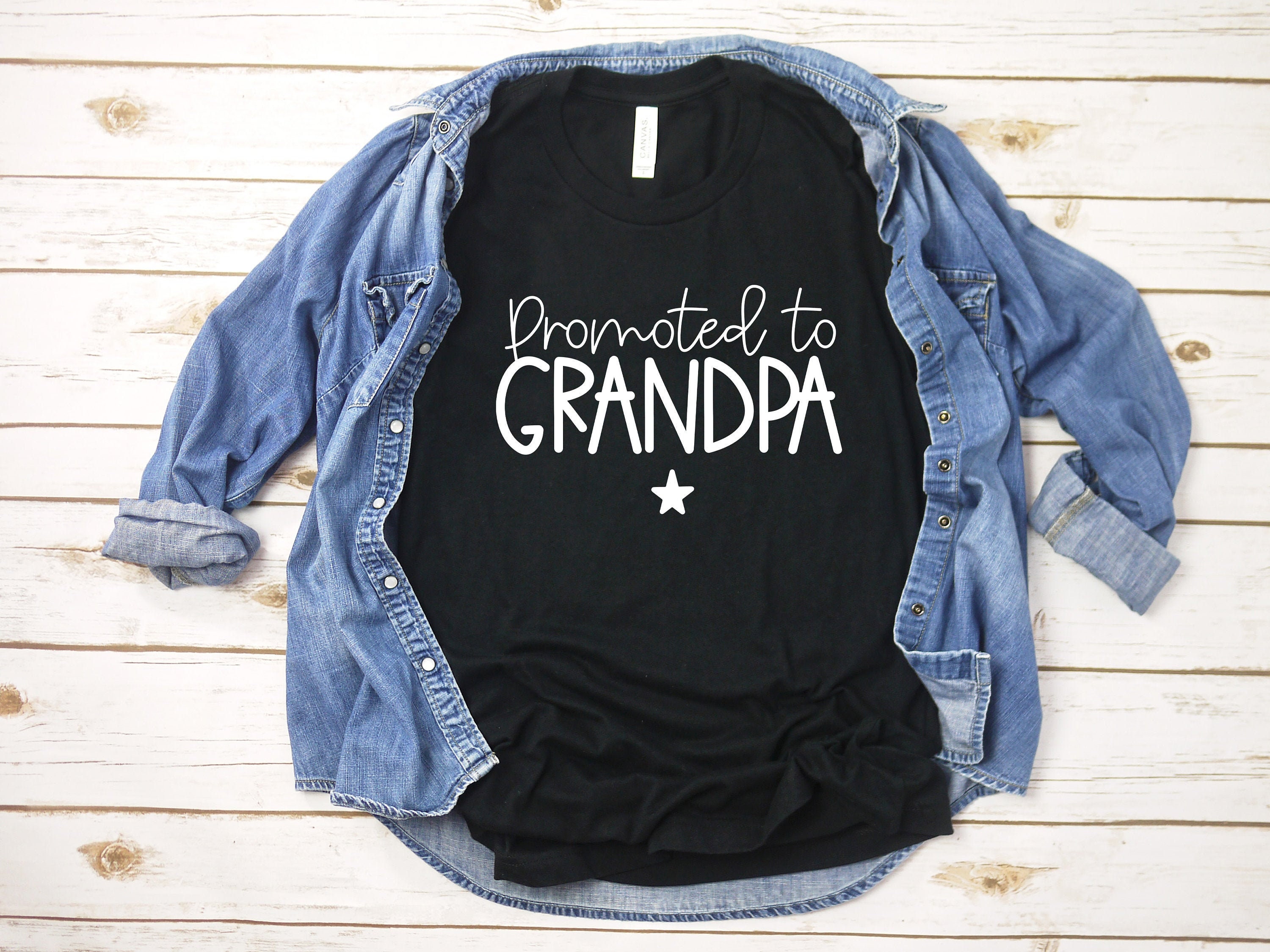 Promoted to Grandpa Shirt, Grandpa T Shirt, Grandpa Shirt, Pregnancy Reveal, Baby Announcement, Grandpa To Be, Grandparents to be