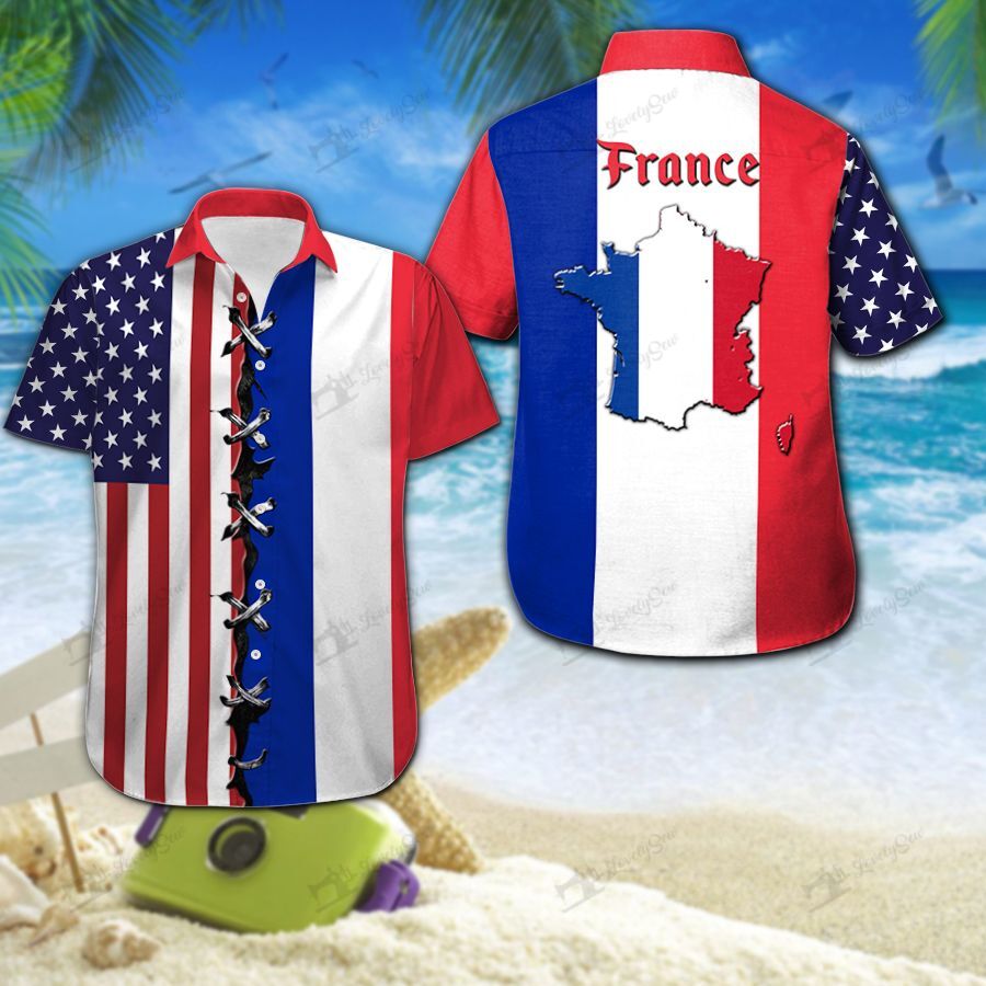 France Hawaiian Shirts Ha56419