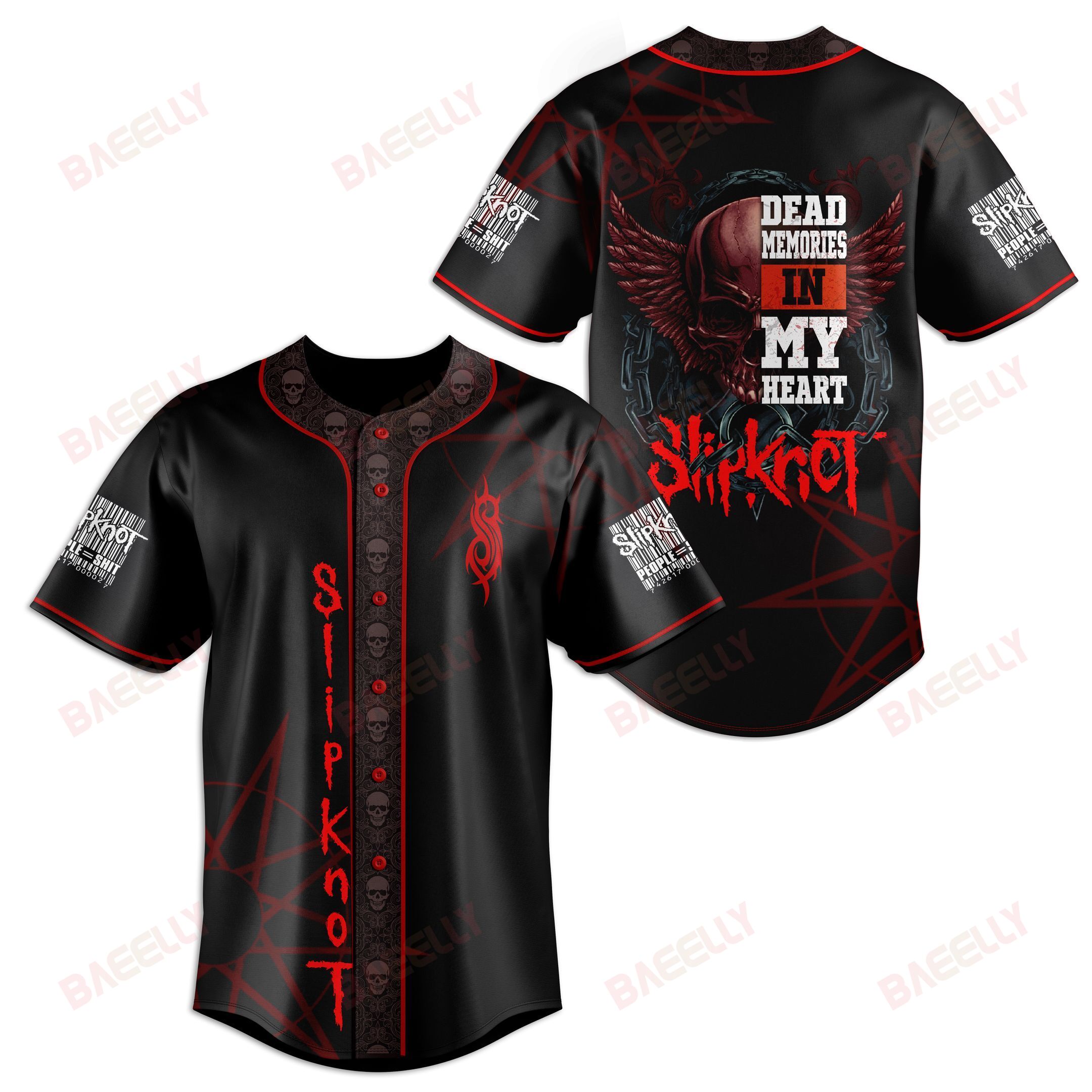 Slipknot Baseball Jersey, Slipknot Tee, Vintage Slipknot Shirt, Dead Memories In My Heart Shirt