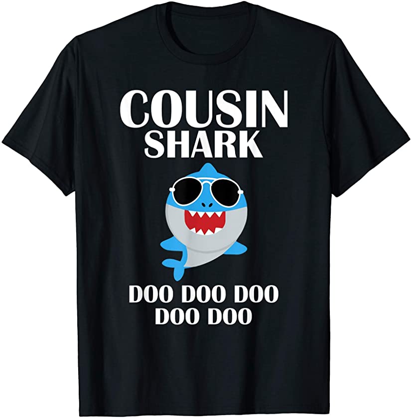 Cousin Shark T-Shirt Doo Doo Doo Funny Cousin Christmas T-Shirt