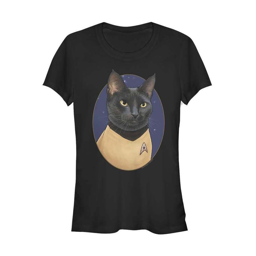 Star Trek Junior’s Sulu Cat Portrait  T Shirt