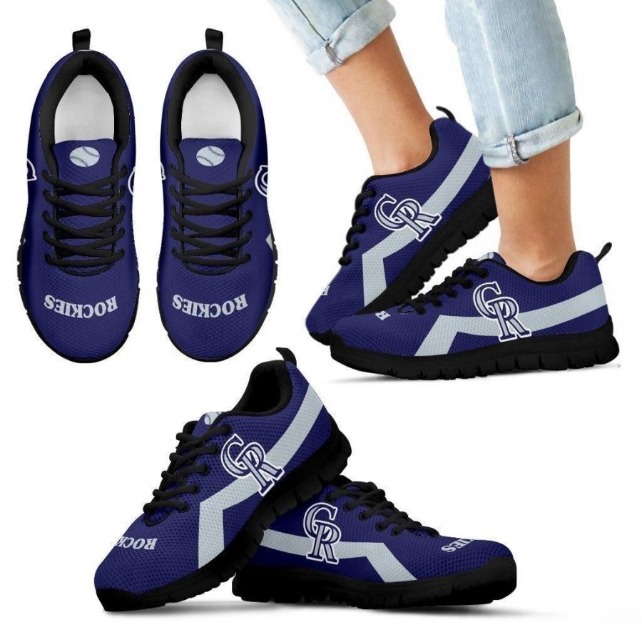 Colorado Rockies Line Logo Sneakers #435