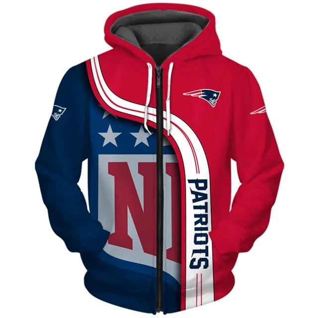 New England Patriots Curved Stripes 51 Unisex 3D Hoodie Gift For Fans