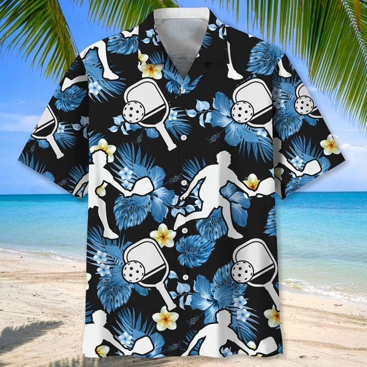 Pickle Ball Nature Print Short Sleeve Hawaii Casual Shirt Ha38380