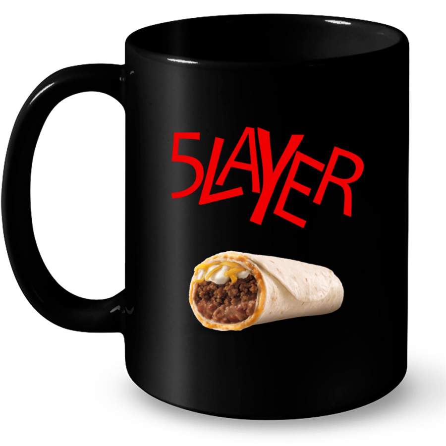 5 Layer Tacos Funny – Full-Wrap Coffee Black Mug