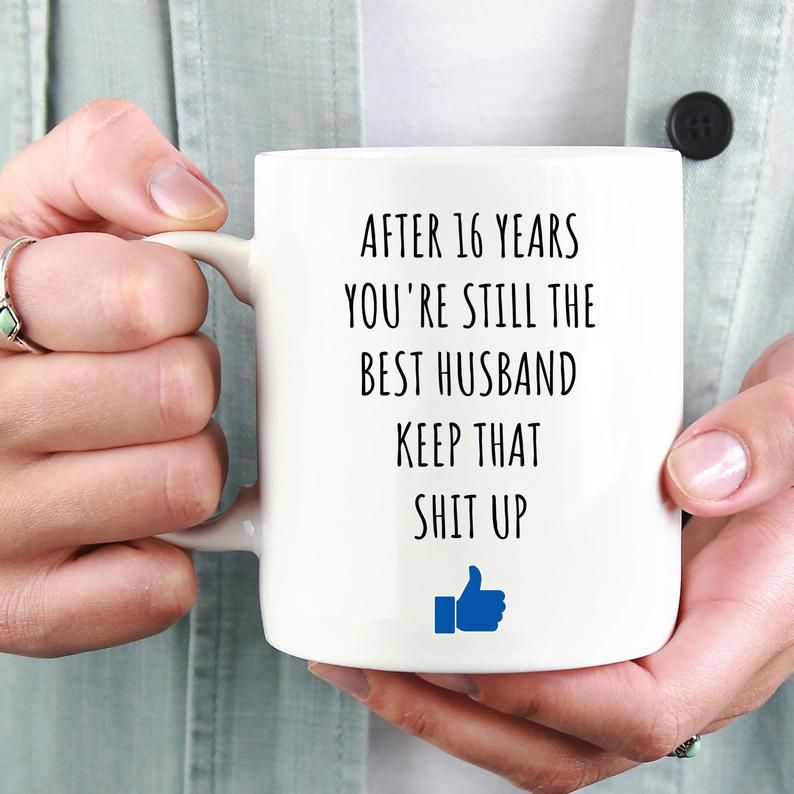 16Th Anniversary Mug, 16Th Anniversary Gift For Husband, His, Couple, Gift For 16 Year Anniversary, 16Th Year Marriage