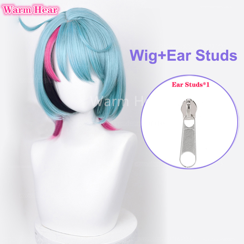 Vtuber Kyo Kaneko Cosplay Wig NIJISANJI EN ILUNA Kyo Kaneko Woman 39cm Heat Resistant Synthetic Hair Halloween Costume Wigs alx