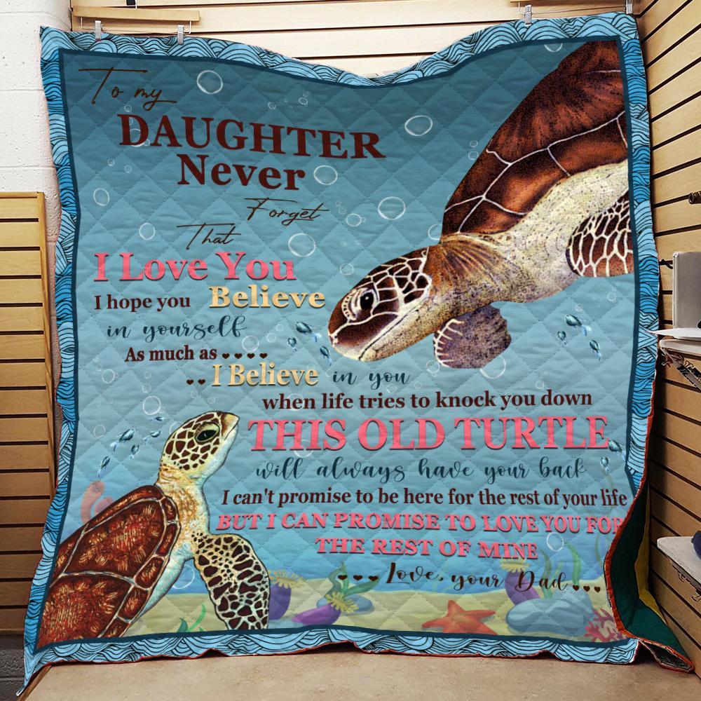 TO MY DAUGHTER TURTLE BLANKET All Over Printed