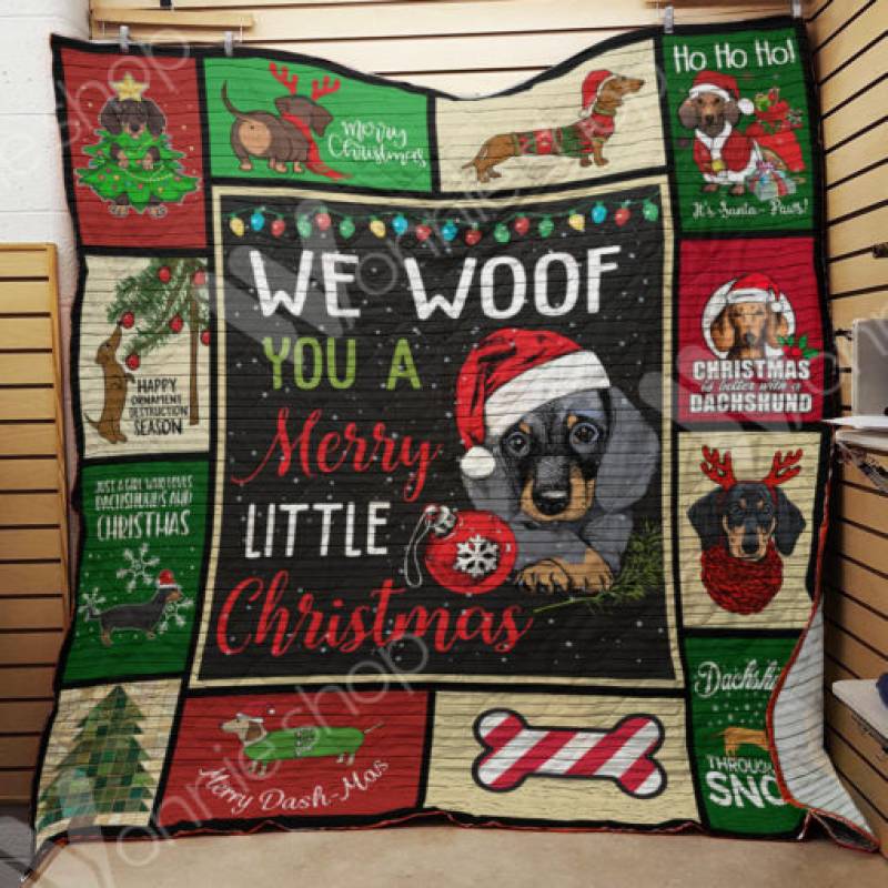 Dachshund Dog Christmas Blanket AU2101 85O34