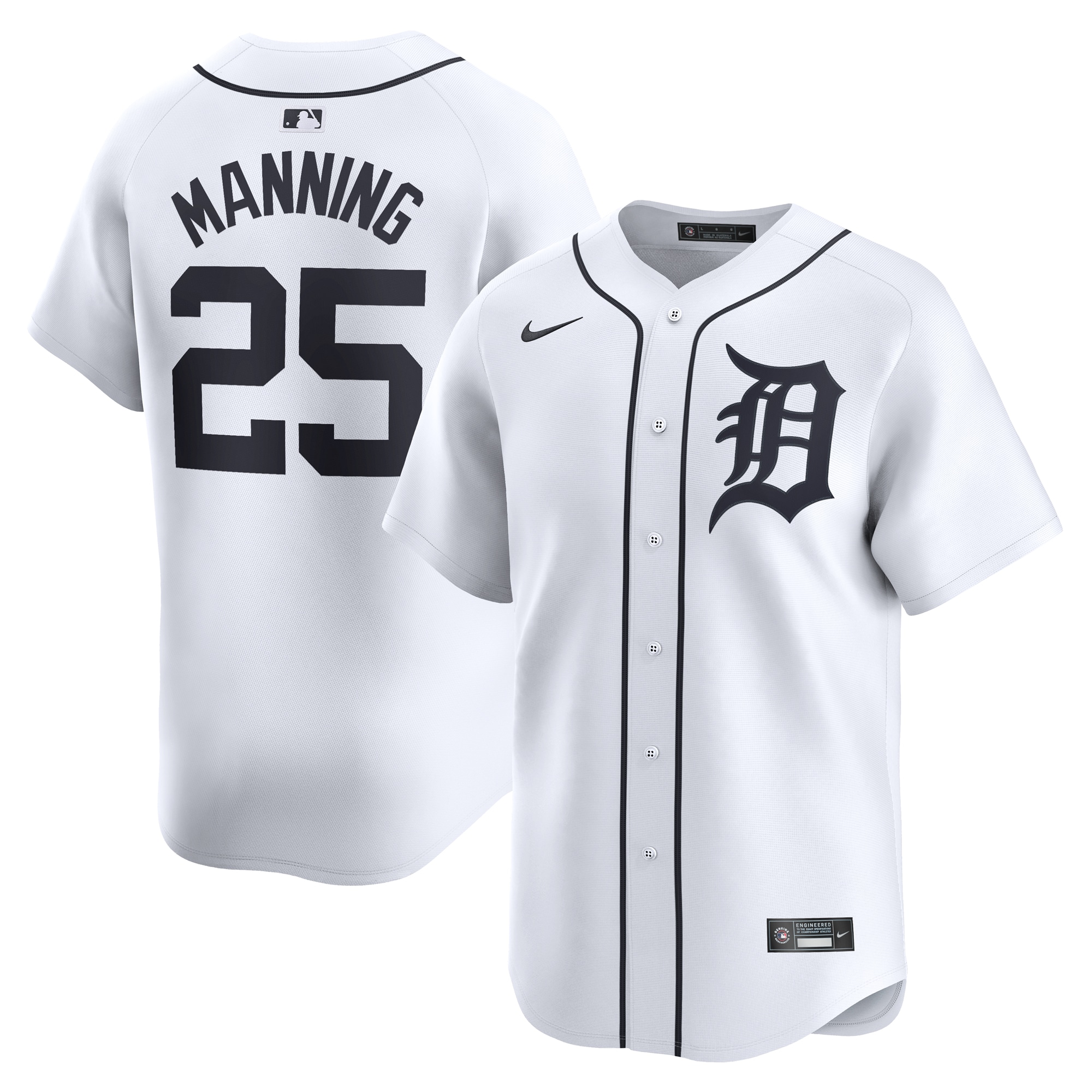 Matt Manning Detroit Tigers Home Limited Player Jersey – White