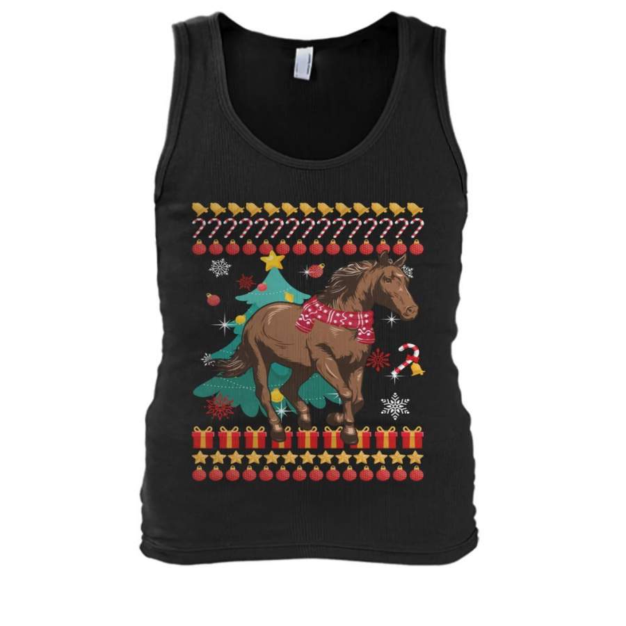 Ugly Christmas Gift For Horse Lovers Unisex Tank Top