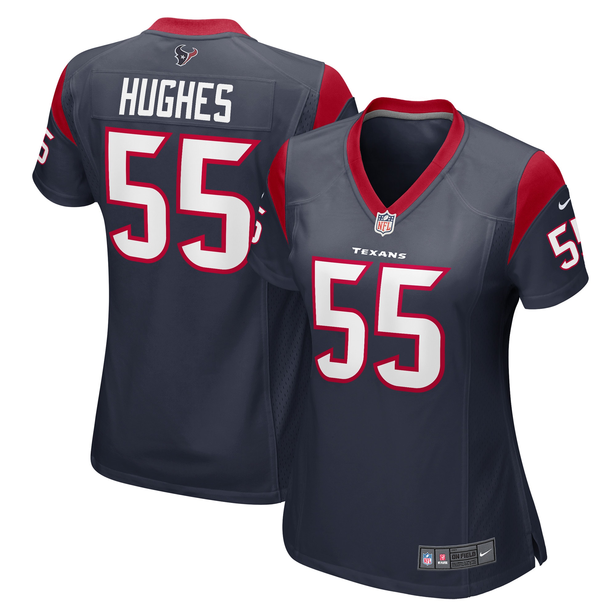 Jerry Hughes Houston Texans Women's Game Player Jersey – Navy