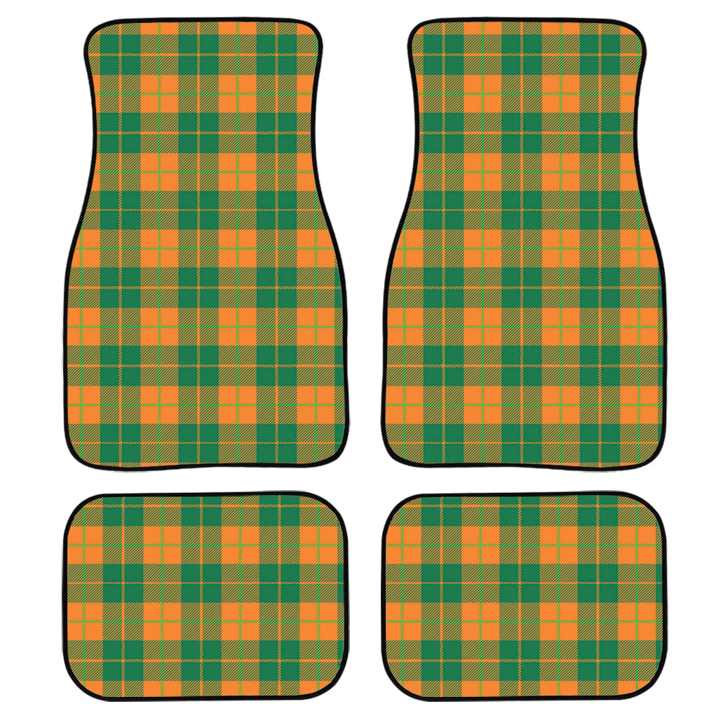 St. Patrick’S Day Stewart Plaid Print Front And Back Car Floor Mats, Front Car Mat