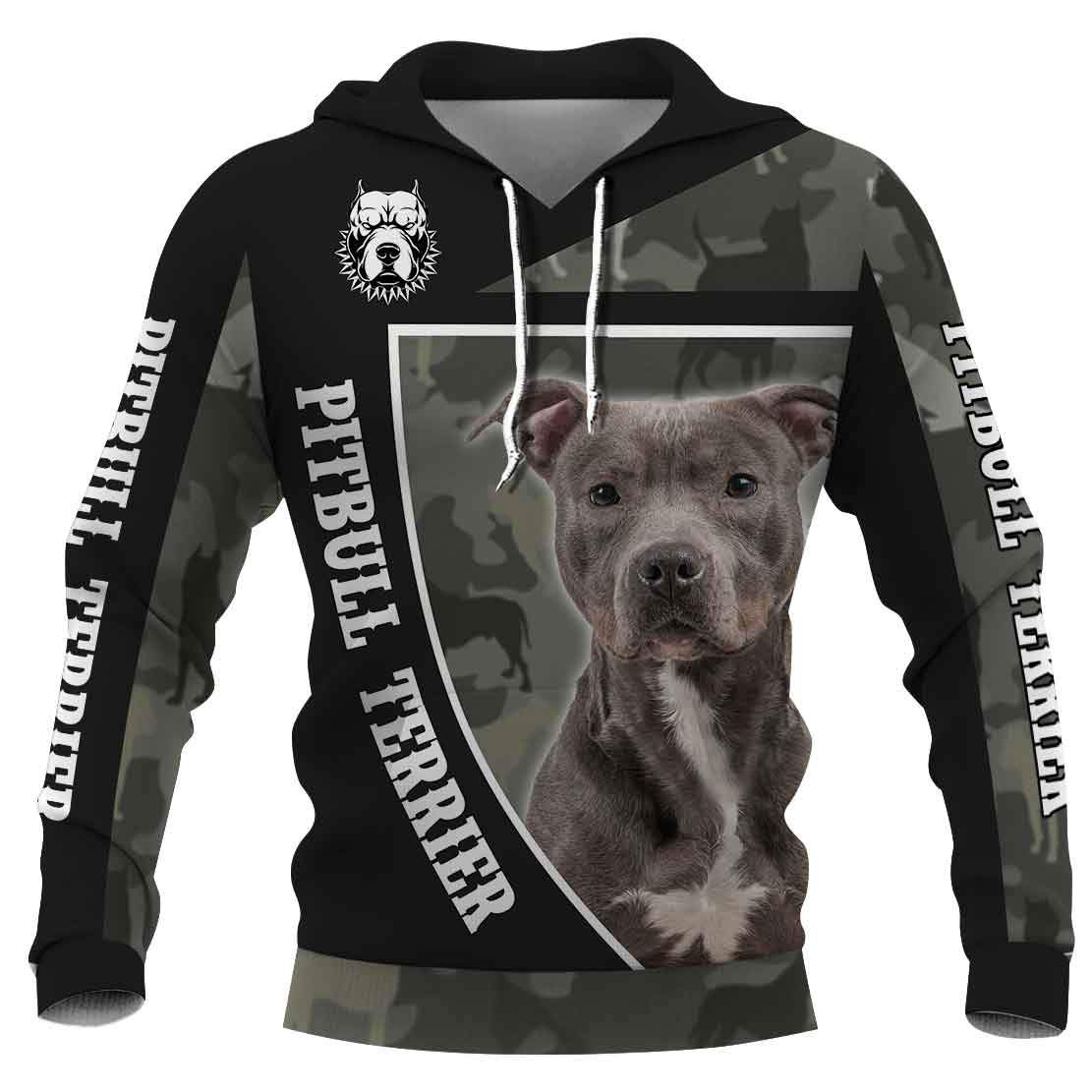 Pitbull Terrier Camo 3D Full Printing