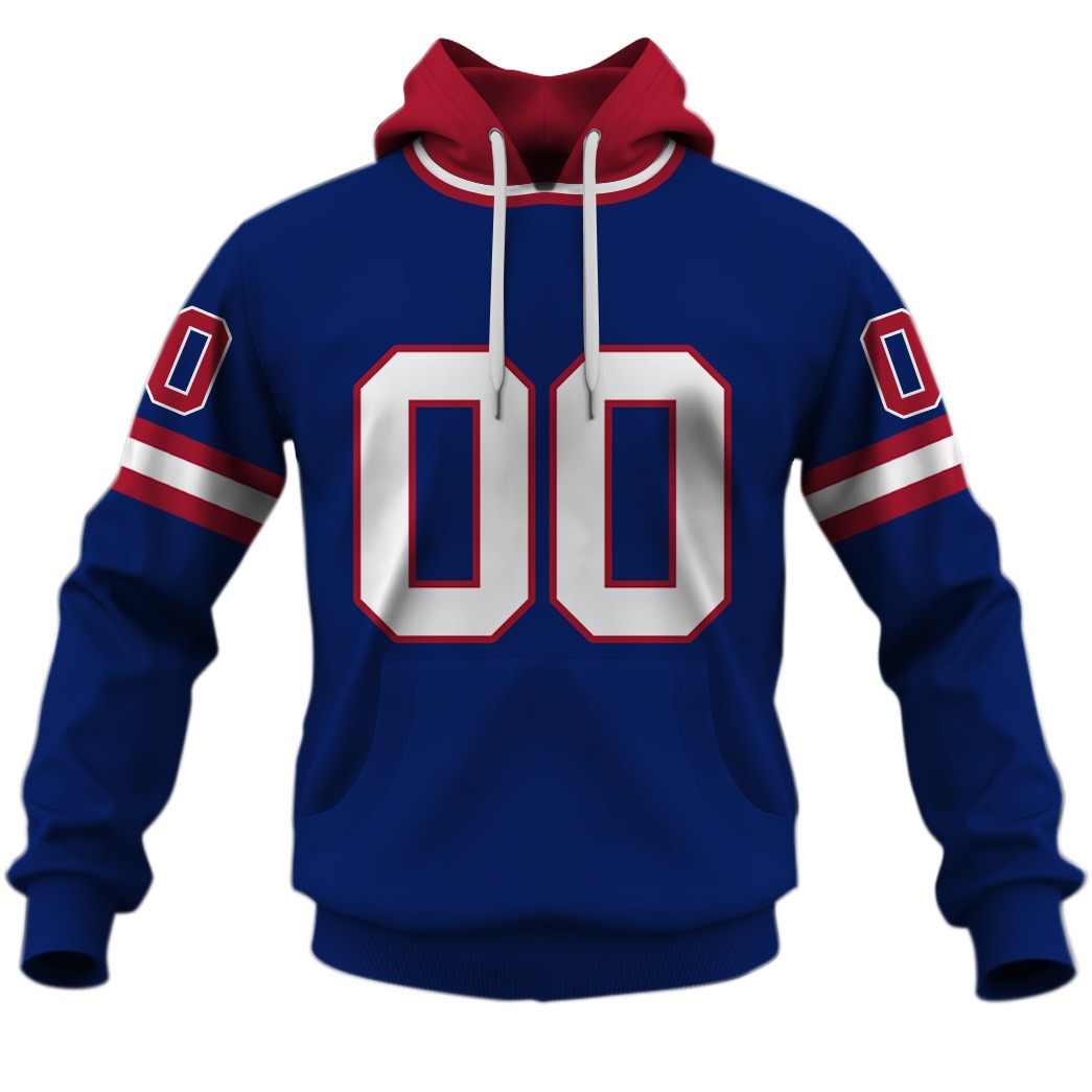 Personalized New York Giants 1988 Football Throwback Home Jersey Personalize Hoodie