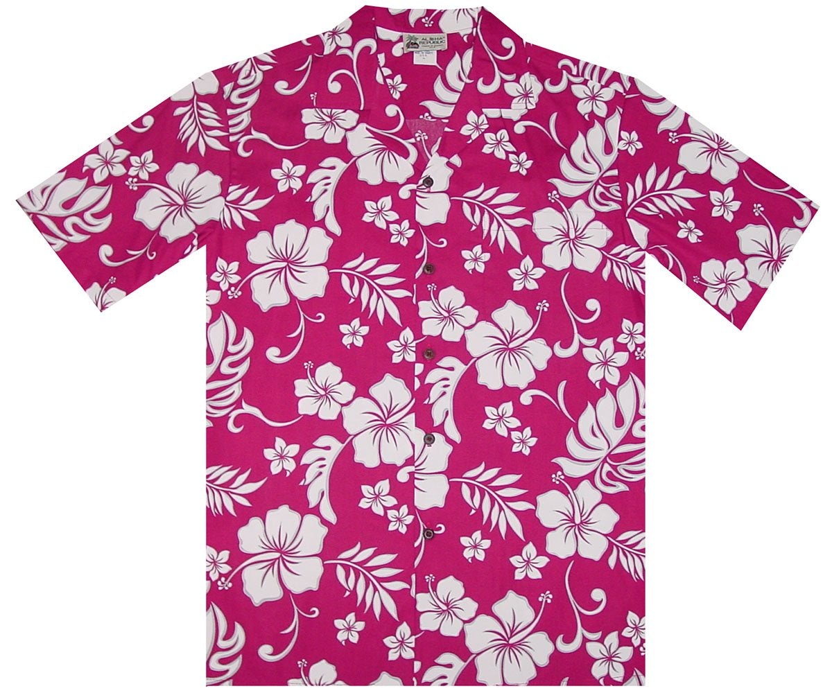 Hibiscus Party Red Hawaii Summer Shirt Ha11138