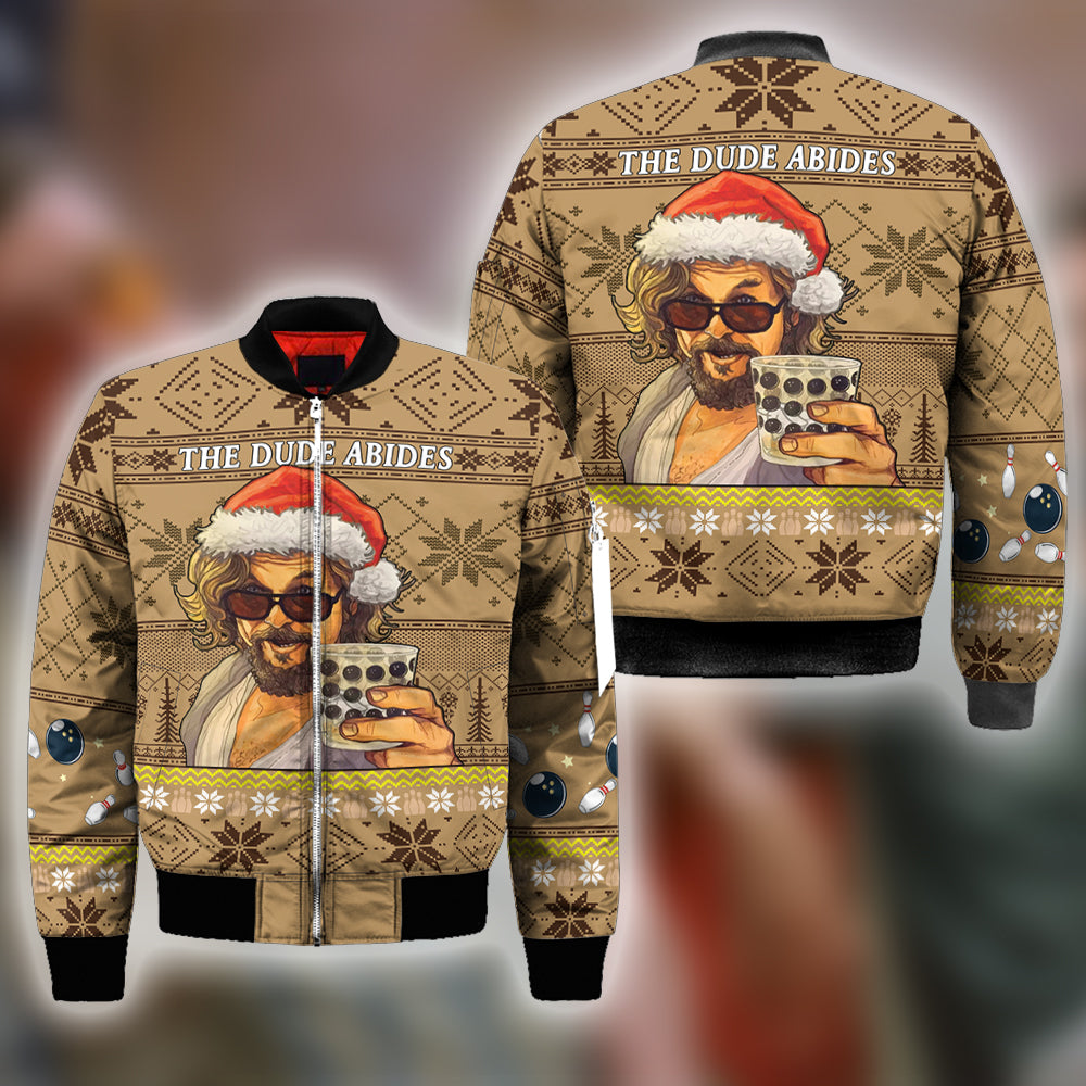 The Big Lebowski The Dude Abides Ugly Christmas Sweatshirt Hoodie All Over Printed Pf273