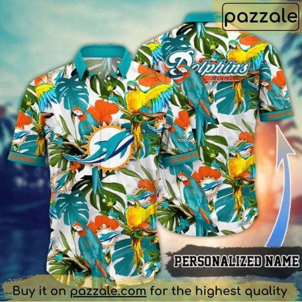 Miami Dolphins Hawaiian Shirt Nfl Flower Flower