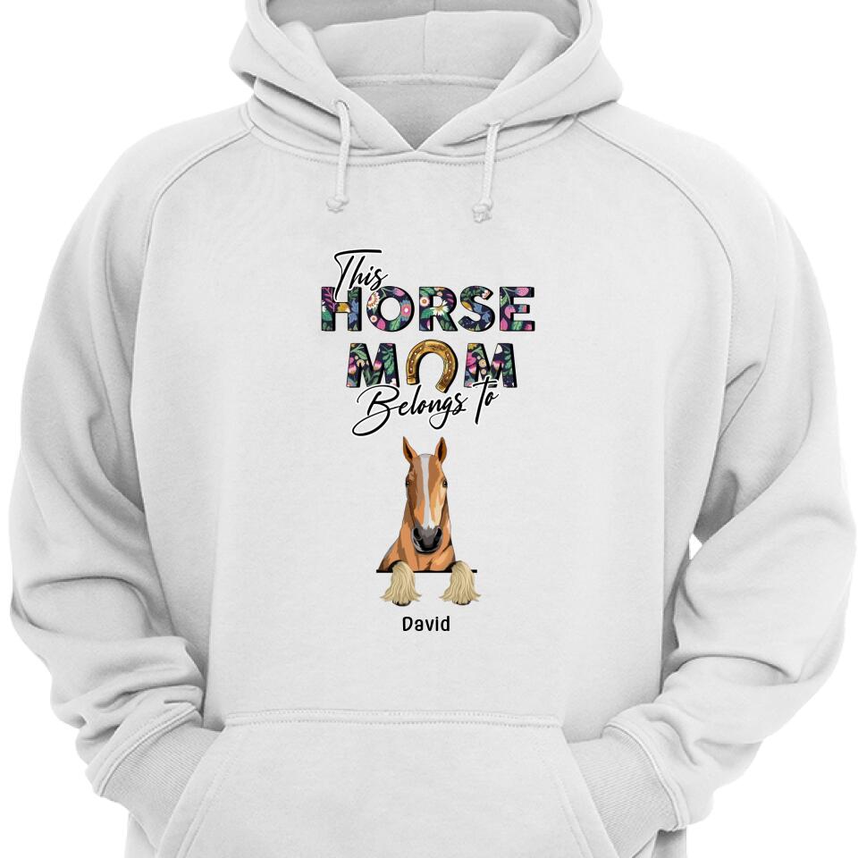 Personalized Horse Mom Belongs To Hoodie – Trending Personalized