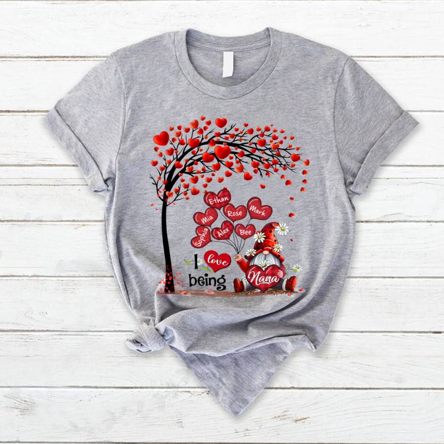 I Love Being Grandma Trees Hearts T-Shirt