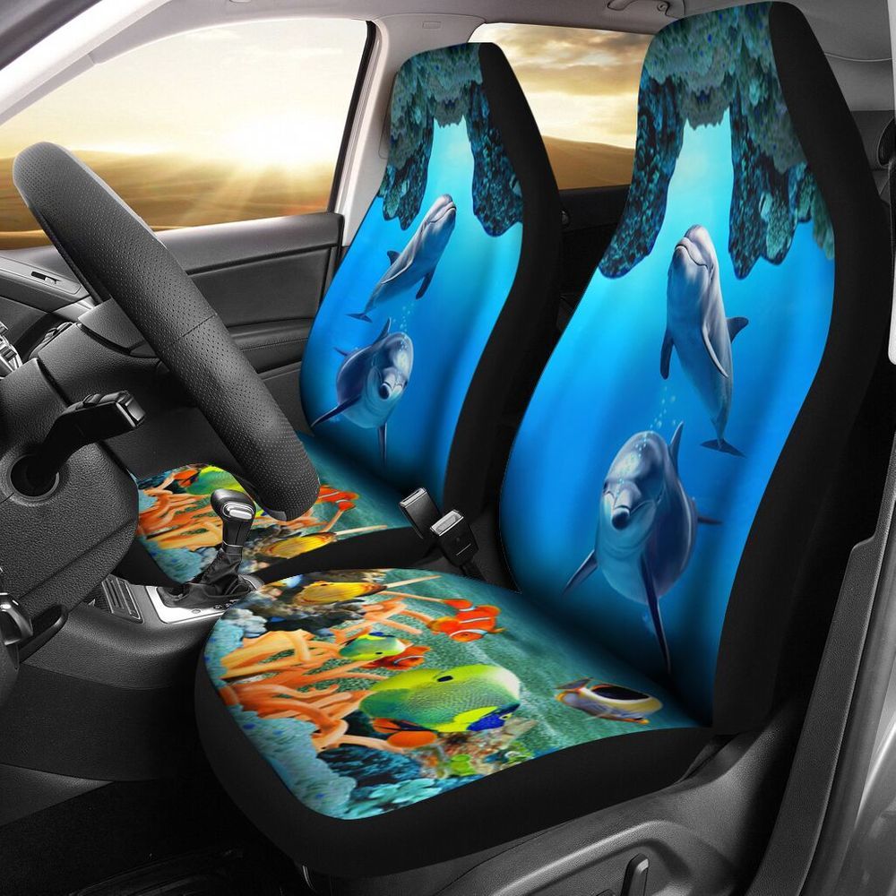 Fun Car Decor Dolphin Undersea Seat Covers