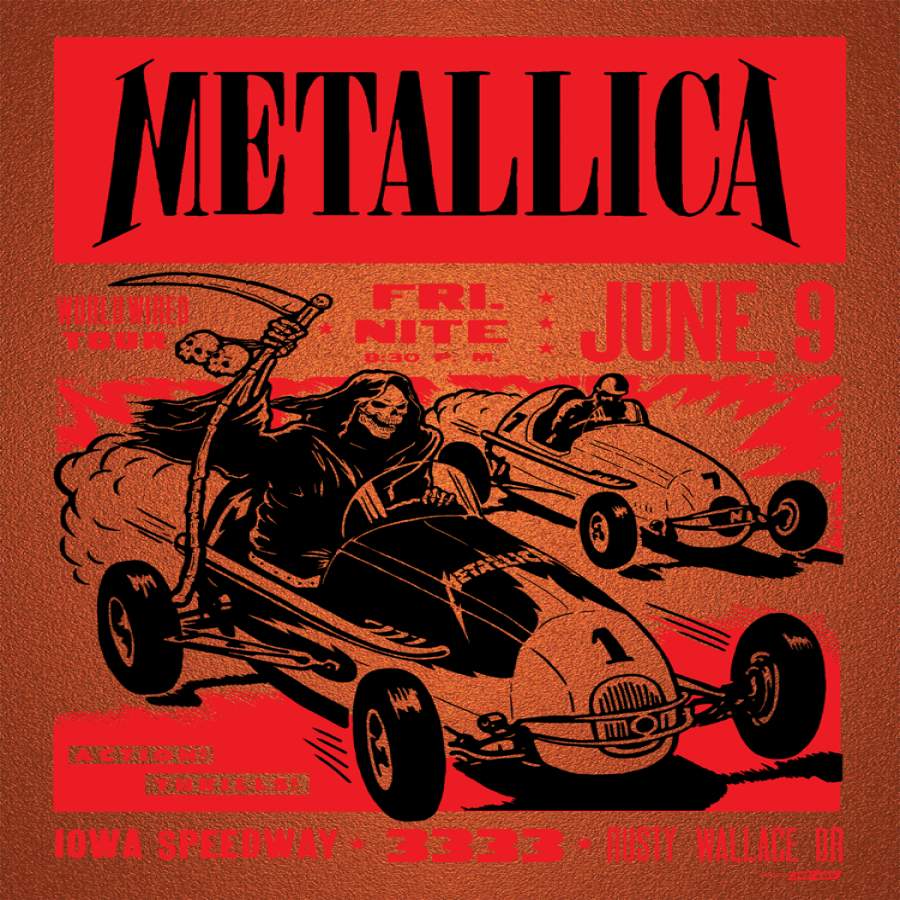 Metallica -2017 Iowa Speedway Poster – Copper Edition of 70