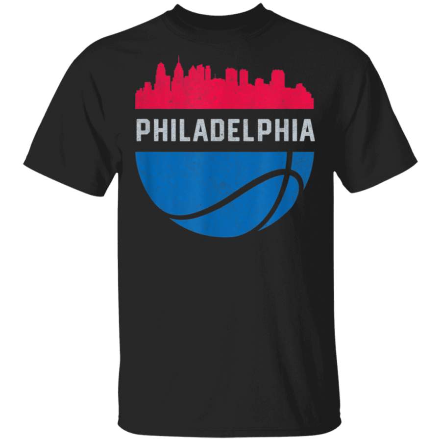 Vintage Philadelphia PA Cityscape Retro Basketball TShirt Philadelphia Eagles T Shirt