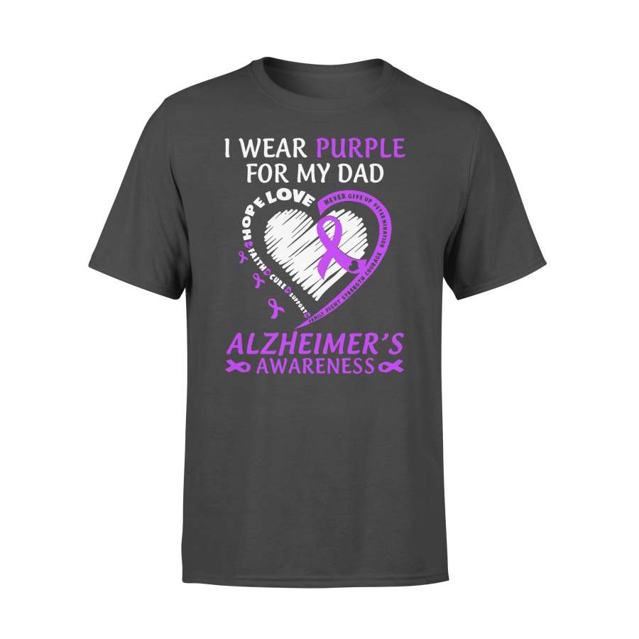 I Wear Purple For My Dad Alzheimer’s Awareness T-shirt