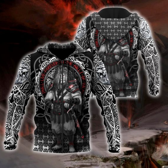 Unisex Hoodie All Over Print Lion Gifts The Lion Warrior Tattoo All Over Printed Us Unisex Size Hoodie