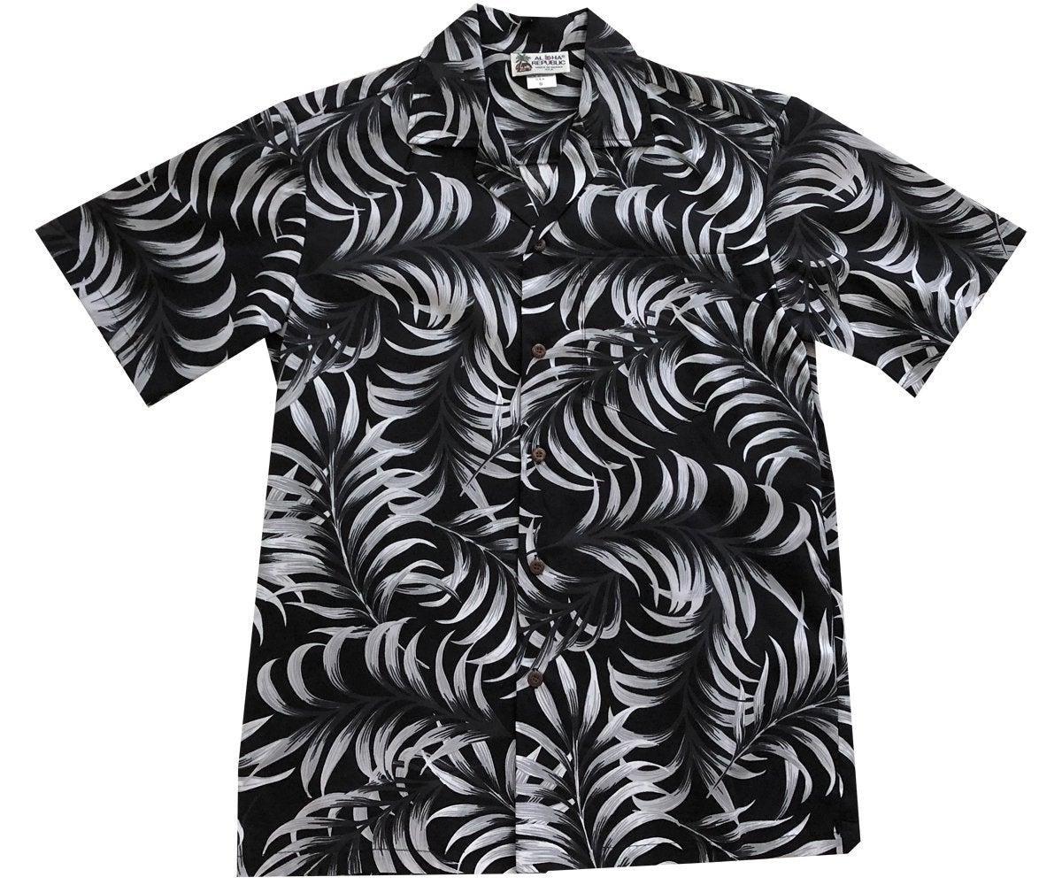 Tropical Tradewinds Black Hawaii Shirt Made In Summer Beach Shirts Ha78069