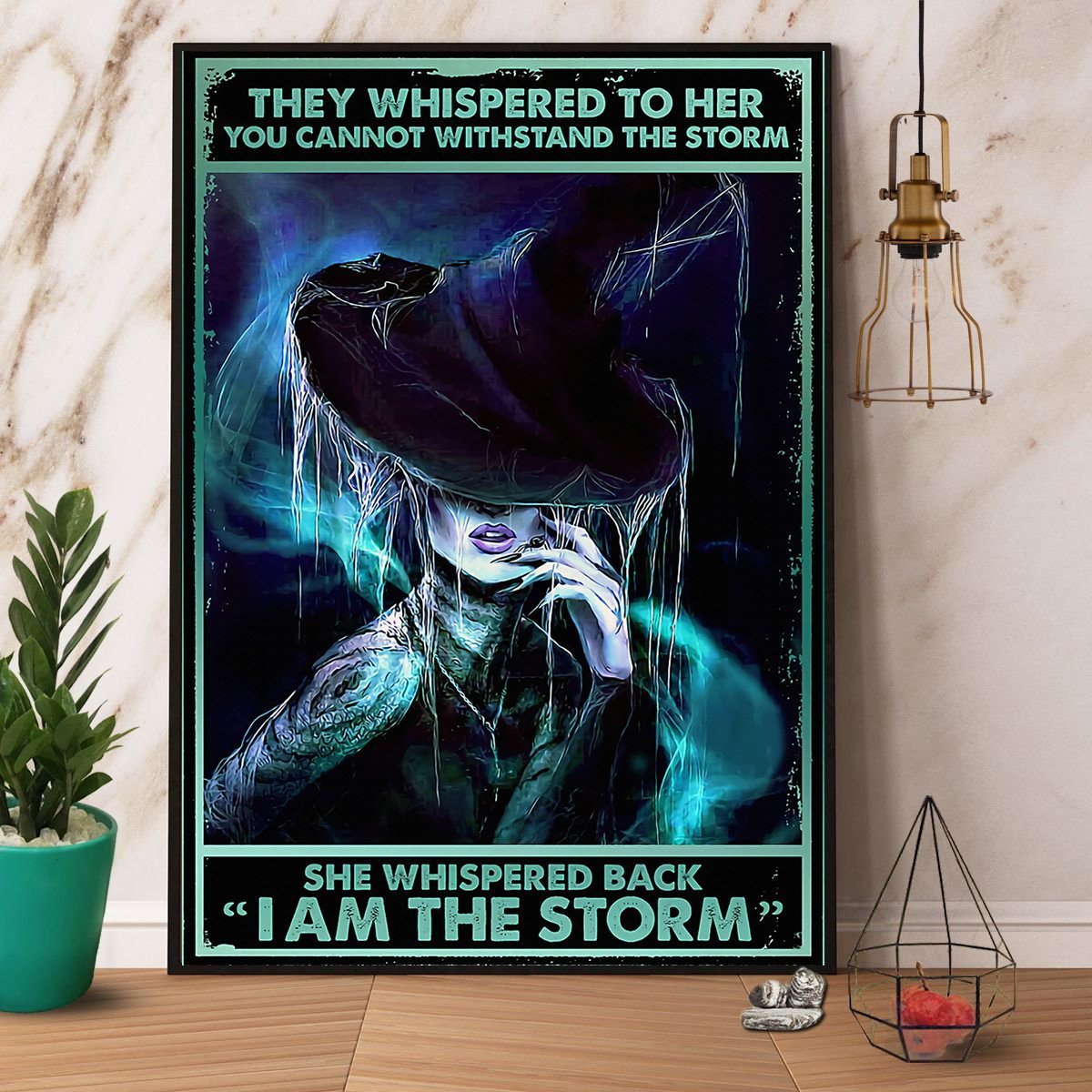 Witch She Whispered Back I Am The Storm Halloween Gift Paper Poster No Frame  Matte Canvas Wall Decor