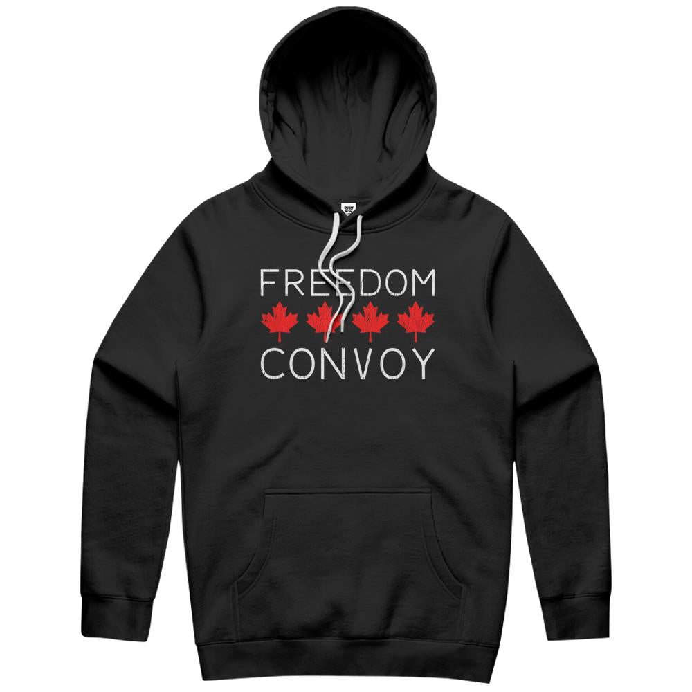 Freedom Convoy 2022 Canadian Trucker Tees Maple Leaf Vintage Hoodie