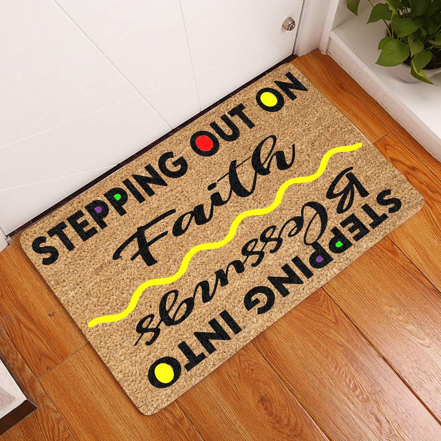 Stepping Out On Faith-Stepping Into Blessing All Over Printing Doormat Pre2069