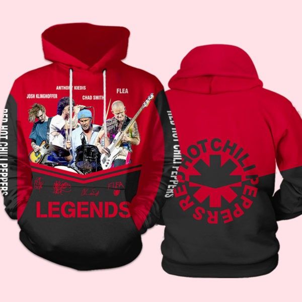 Red Hot Chili Peppers Signatures 3D Hoodie
