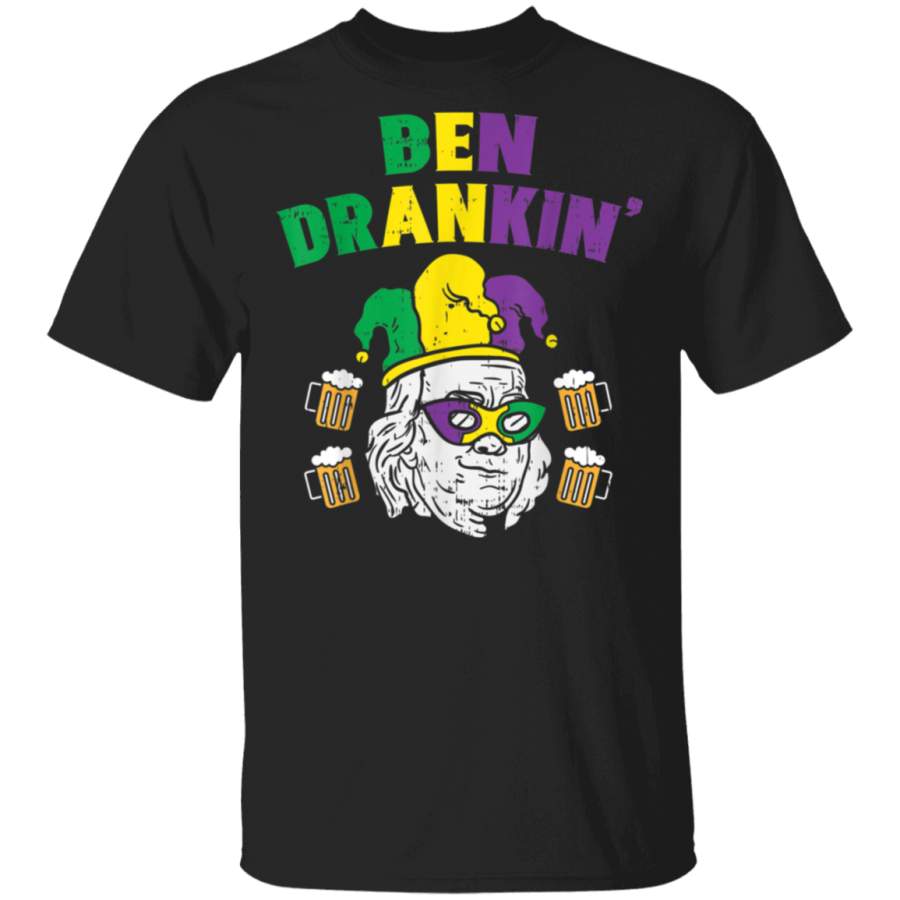 Ben Drankin Franklin US President Funny Mardi Gras Drinking TShirt