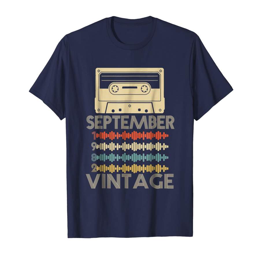 36th Birthday Retro Vintage September 1982 Mixtape Shirt