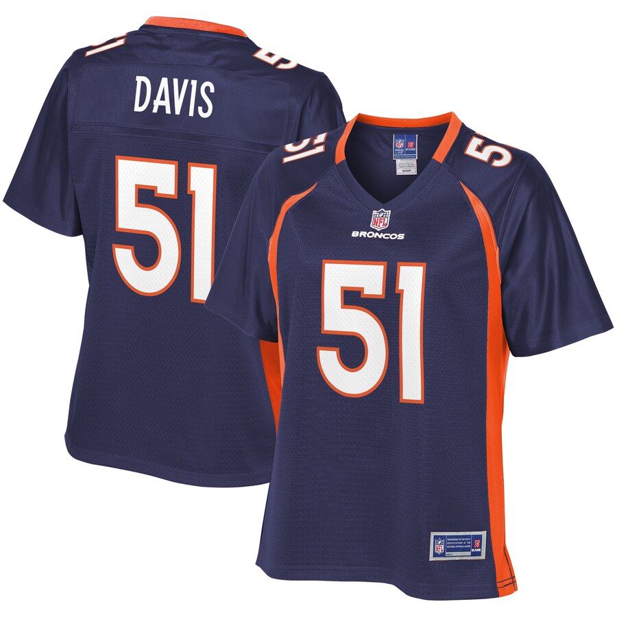 Todd Davis Denver Broncos NFL Pro Line Womens Alternate Player Jersey – Navy