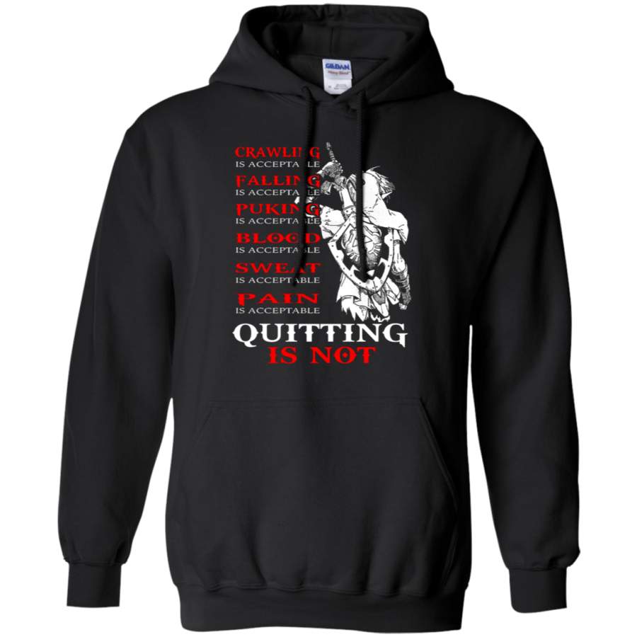 AGR Crawling Falling Puking Blood Sweat Pain Quitting Is Not Zelda Hoodie