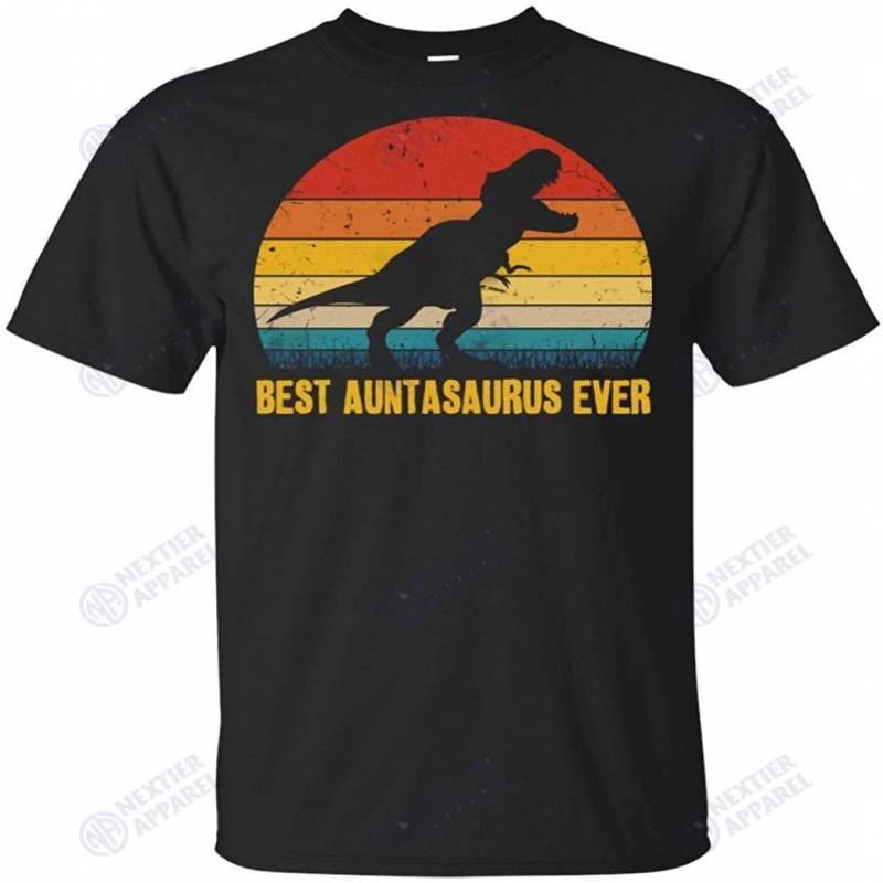 Vintage Best Auntasaurus Ever T-shirt Dinosaur Gift Women