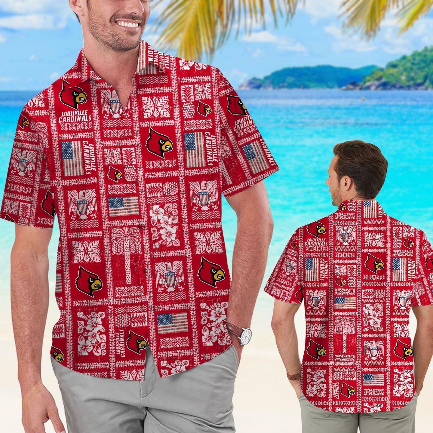 Louisville Cardinals Summer Commemorative Tropical Hawaiian Shirt