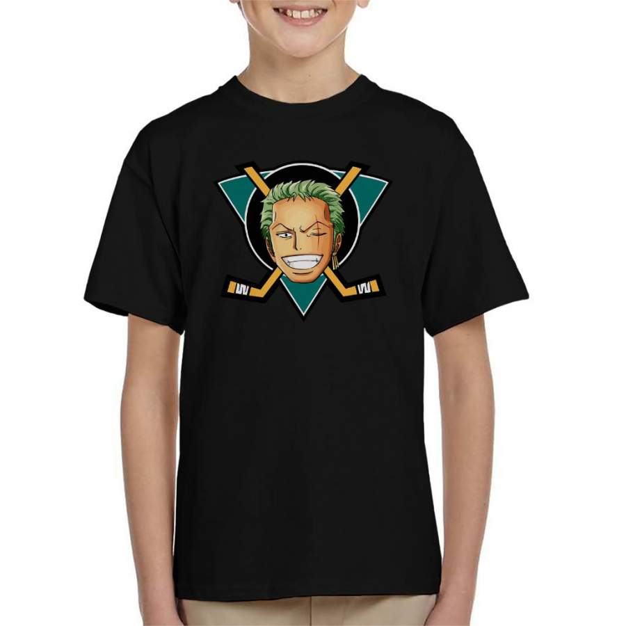 Roronoa Zoro Mighty Ducks One Piece Kid’s T-shirt