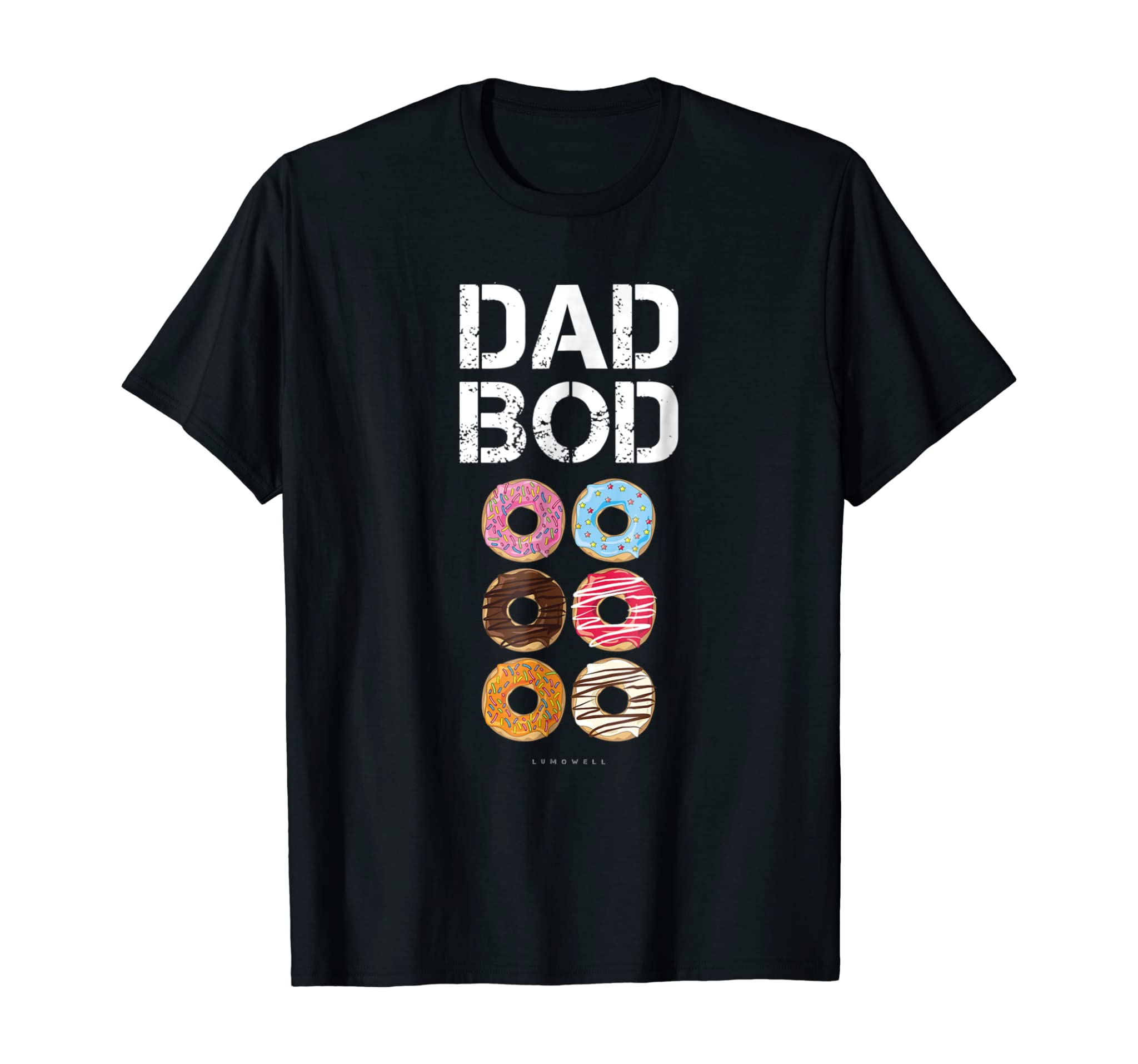 Dad Bod TShirt. Funny Donut Six Pack Daddy Gym Gift T Shirts