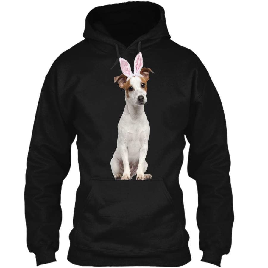 Jack Russell Wearing Easter Bunny Ears Dog T-Shirt Pullover Hoodie 8 oz