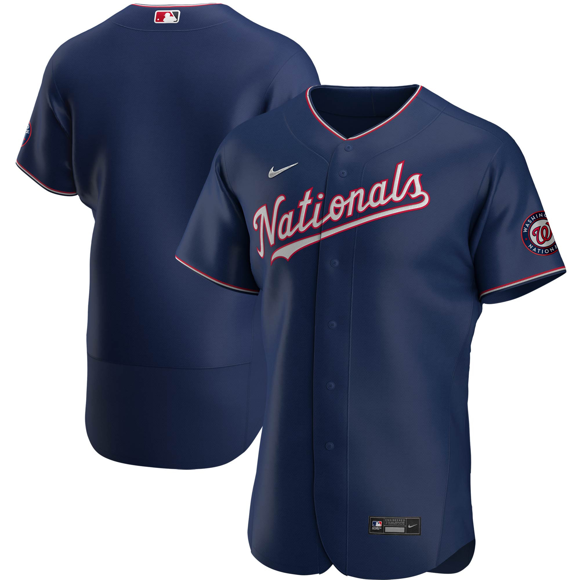 Washington Nationals Alternate Authentic Team Jersey – Navy MLB