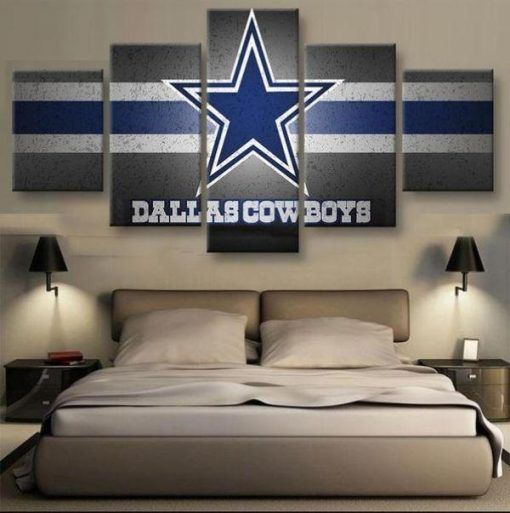 Dallas Cowboys Football Team 2 Sport 5 Panel Canvas Art Wall Decor